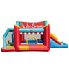 5-in-1 Ice Cream inflatable bounce house side view showcasing the colorful slide and spacious ball pit for endless fun.