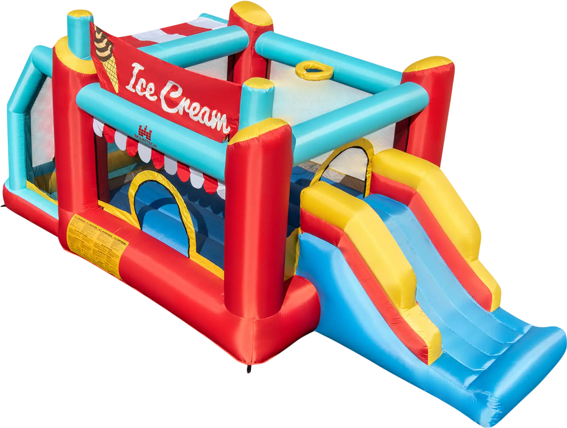 Costway 5-in-1 Ice Cream Inflatable Bounce House Ball Pit Slide 497351682 New