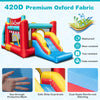 5-in-1 Ice Cream inflatable bounce house with slide, ball pit, and protective mesh for safe outdoor fun.
