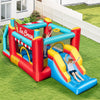 5-in-1 Ice Cream inflatable bounce house with slide, ball pit, and basketball hoop for outdoor fun and active play.