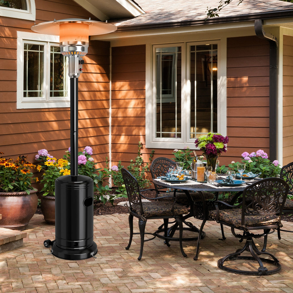 50000 BTU Stainless Steel Propane Patio Heater with Trip over Protection-Black - Gallery View 1 of 13