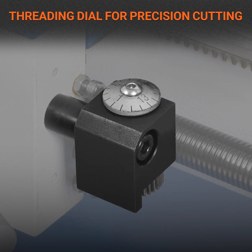 1.5‘’ Spindle Bore Metal Lathe Machine 8'' x 16'' High Precision Brushless Motor Mini 1.5HP Benchtop 0-2500 RPM Variable Speed Metal Working Machine 1.5‘’ Spindle Bore Small Lathe without Stand 0831V