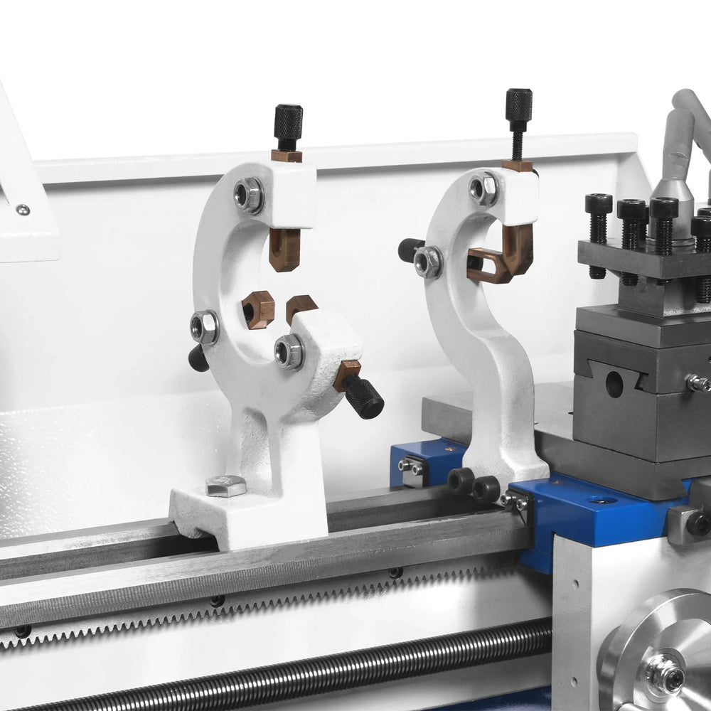 1.5‘’ Spindle Bore Metal Lathe Machine with DRO 8'' x 16'' High Precision Brushless Motor Mini 1.5HP Benchtop 0-2500 RPM Variable Speed Metal Working Machine 1.5‘’ Spindle Bore Small Lathe without Stand 0831VD