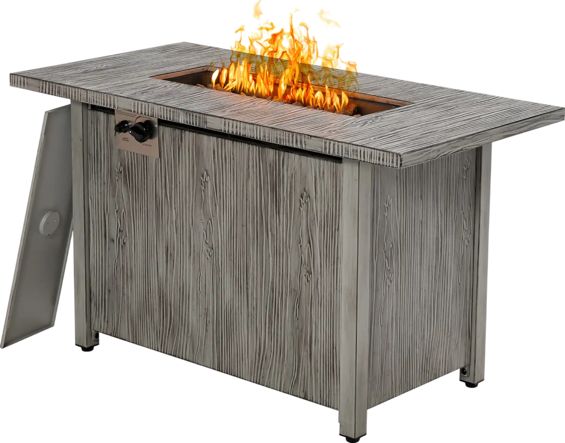 Costway Fire Pit Table with Lid 43