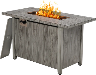 Costway Fire Pit Table with Lid 43