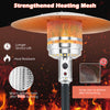 50000 BTU propane patio heater with round table design, featuring heat-resistant mesh and adjustable temperature.