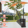 50000 BTU propane patio heater with round table design, featuring tip-over and flame-out protection for outdoor.