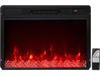 Electric fireplace insert with remote control, 5000 BTU output, 9 flame colors, and adjustable brightness for cozy ambiance.