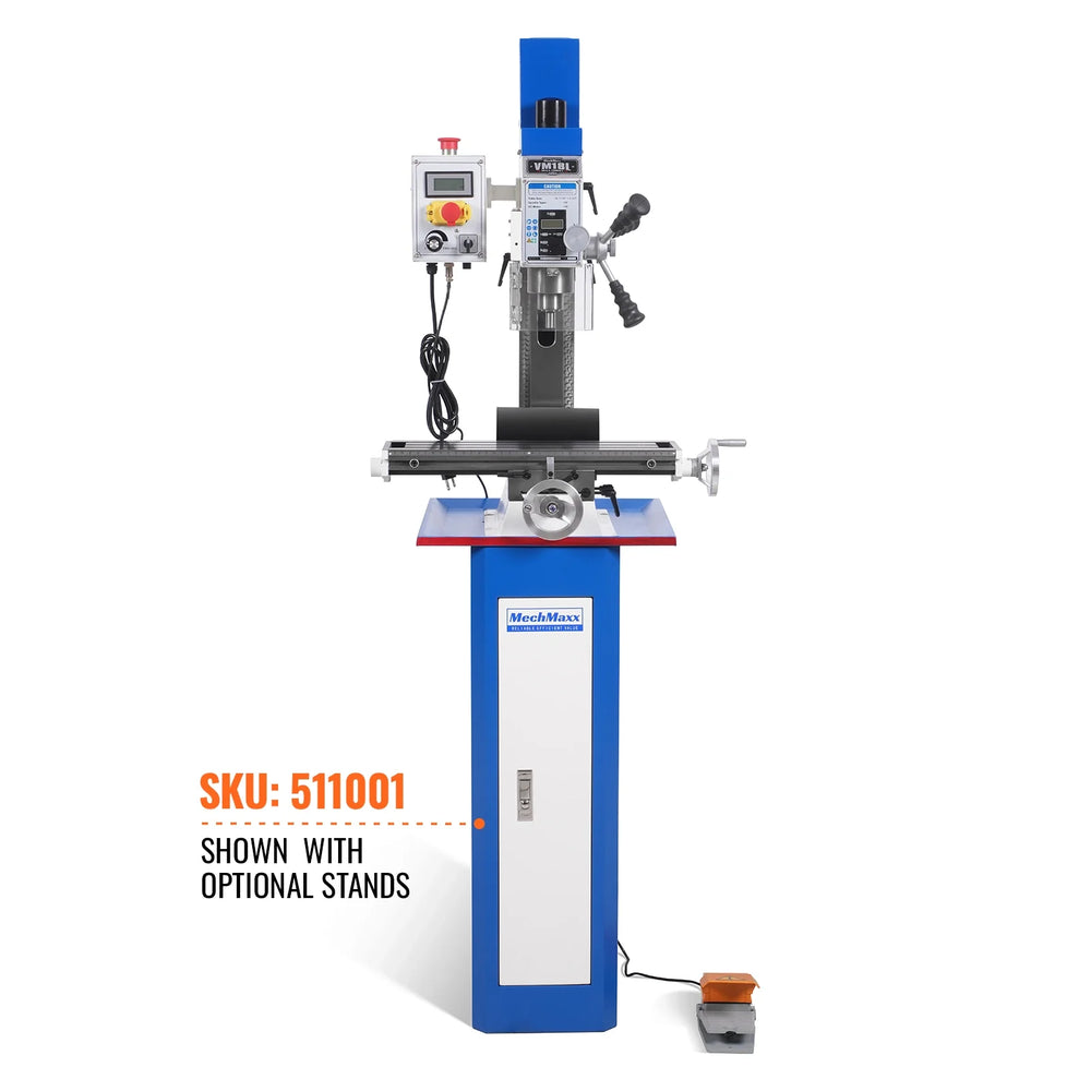 6"x20'' Benchtop Mill Drill Machine, Variable Speed, R8 Spindle, 1 HP, 110V, Brushless Motor Compact Milling Drilling Tool for Garage Shop, DIY Metalworking without Stand VM18L
