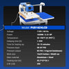16x24 Inch Commercial Pneumatic Dual Platen Heat Press - Auto Lift Digital Sublimation Transfer Machine with Full Touch LCD Screen & AIRTAC Pneumatic Parts (110V 2.2HP)