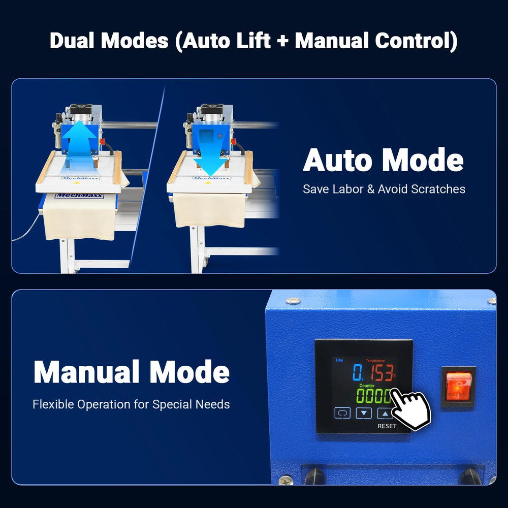 16x24 Inch Commercial Pneumatic Dual Platen Heat Press - Auto Lift Digital Sublimation Transfer Machine with Full Touch LCD Screen & AIRTAC Pneumatic Parts (110V 2.2HP)