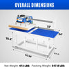 24x32 Inch (60x80cm) Industrial Pneumatic Dual Platen Heat Press - Auto Lift Digital Sublimation Transfer Machine (220V 8HP)