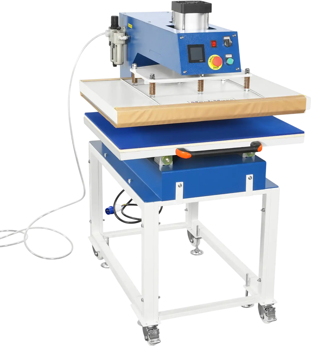 24x32 Inch (60x80cm) Industrial Pneumatic Single Station Heat Press Slide-Out Worktable LCD Touchscreen Sublimation Machine with AIRTAC Pneumatic Components (220V 8HP)