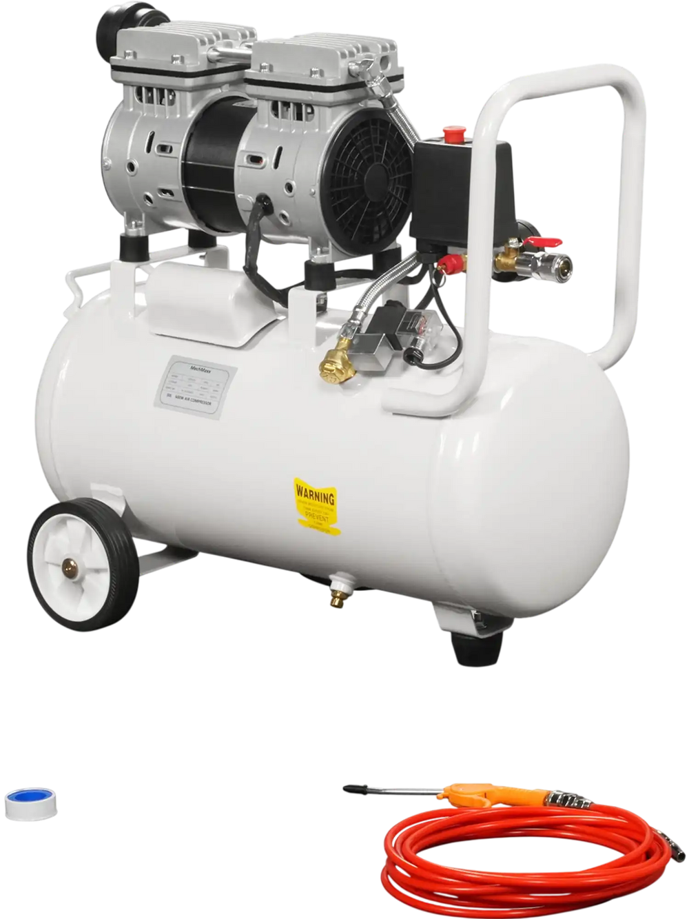 8 Gallon Air Compressor 600W 110V Oil-Free Quiet Electric Air Pump - 0.7MPa, 40L/min