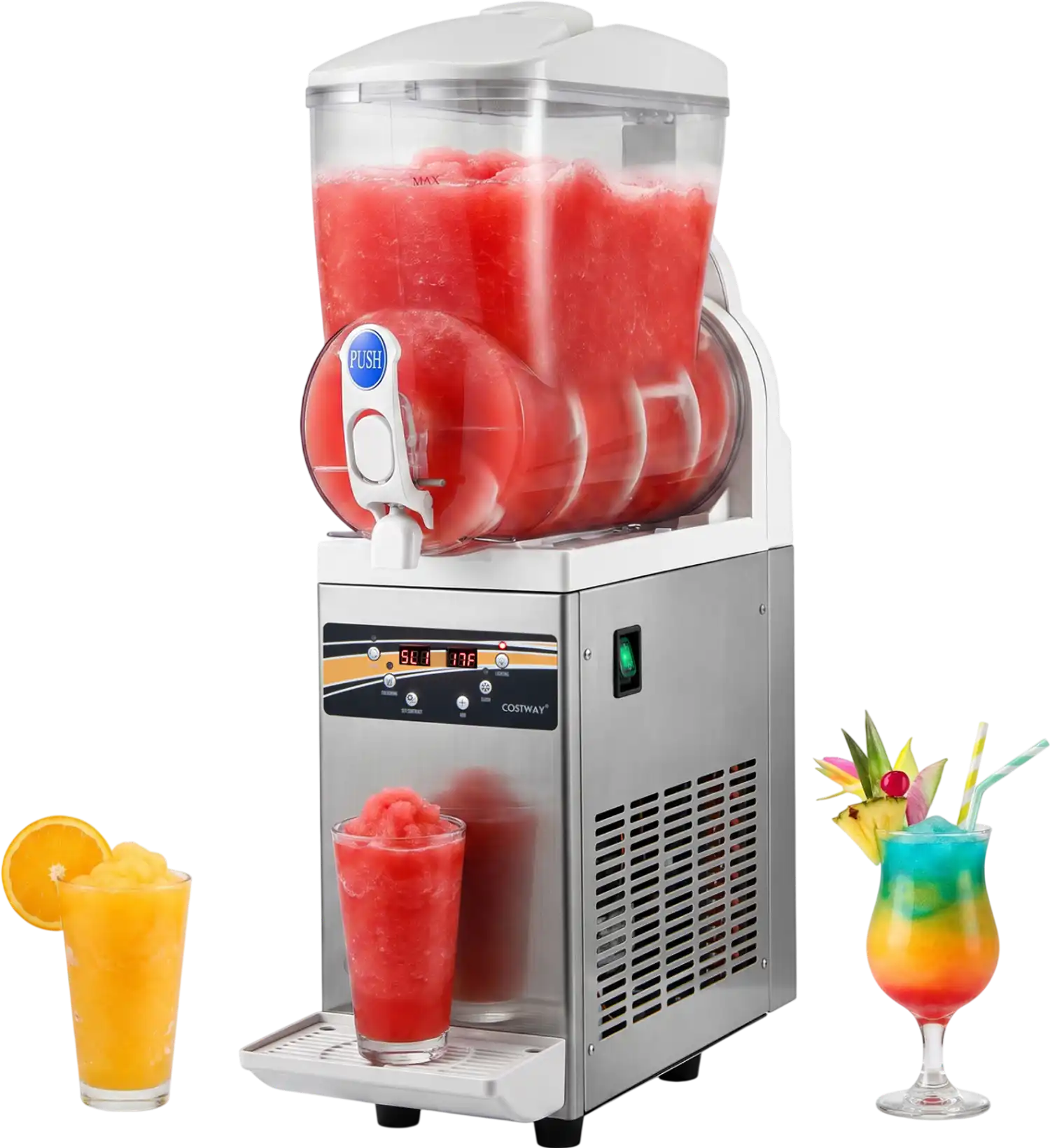 Costway Commercial Slushy Machine Single Tank 507 oz 41147230 New