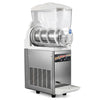 Commercial slushy machine with 15L capacity, rapid freezing compressor, and user-friendly controls for easy drink preparation.