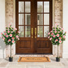 Set of 2 Artificial Camellia Tree with 27 Blossoms in Cement Pot for Home - Gallery View 1 of 9