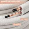 50 feet mini split line set featuring 1/4" and 3/8" O.D. copper pipes, designed for high-pressure HVAC systems.