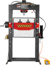 50 Ton H-Frame Air/Hydraulic Shop Press with Hand Winch & Press Pin Kit,  Fully Welded Steel Frame,  Safety Guard,  Foot Pedal Control,  HSP50