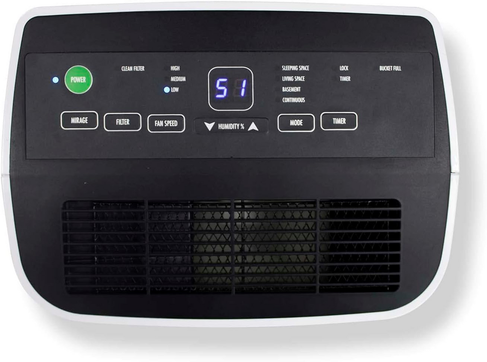 Soleus Air DSX-30M-01 Dehumidifier 30 Pint with Mirage Display Continuous Drainage Outlet 3.3 Amp New