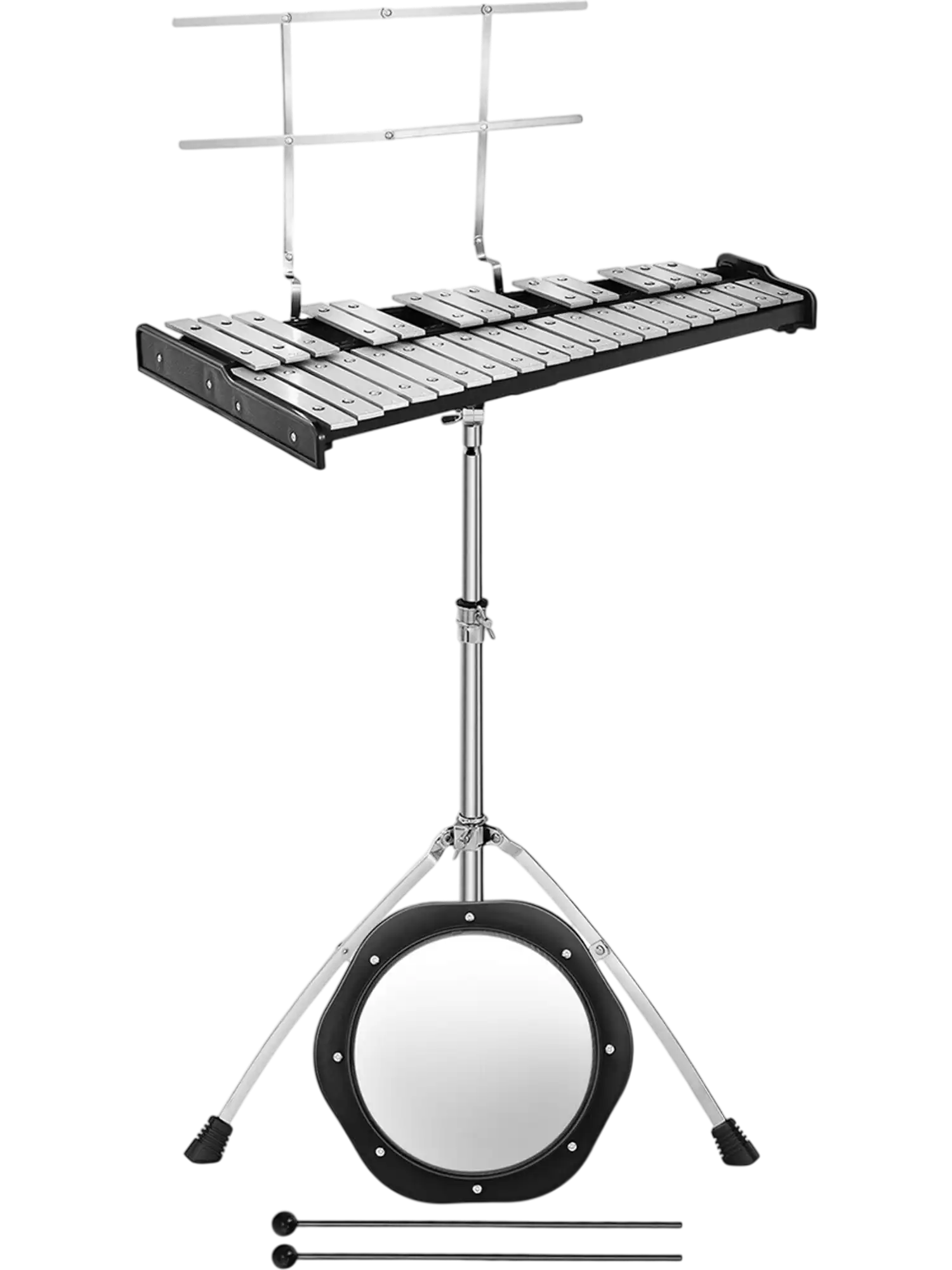Costway 32 Note Glockenspiel Xylophone Bell Kit w/ Adjustable Stand 51396874 New