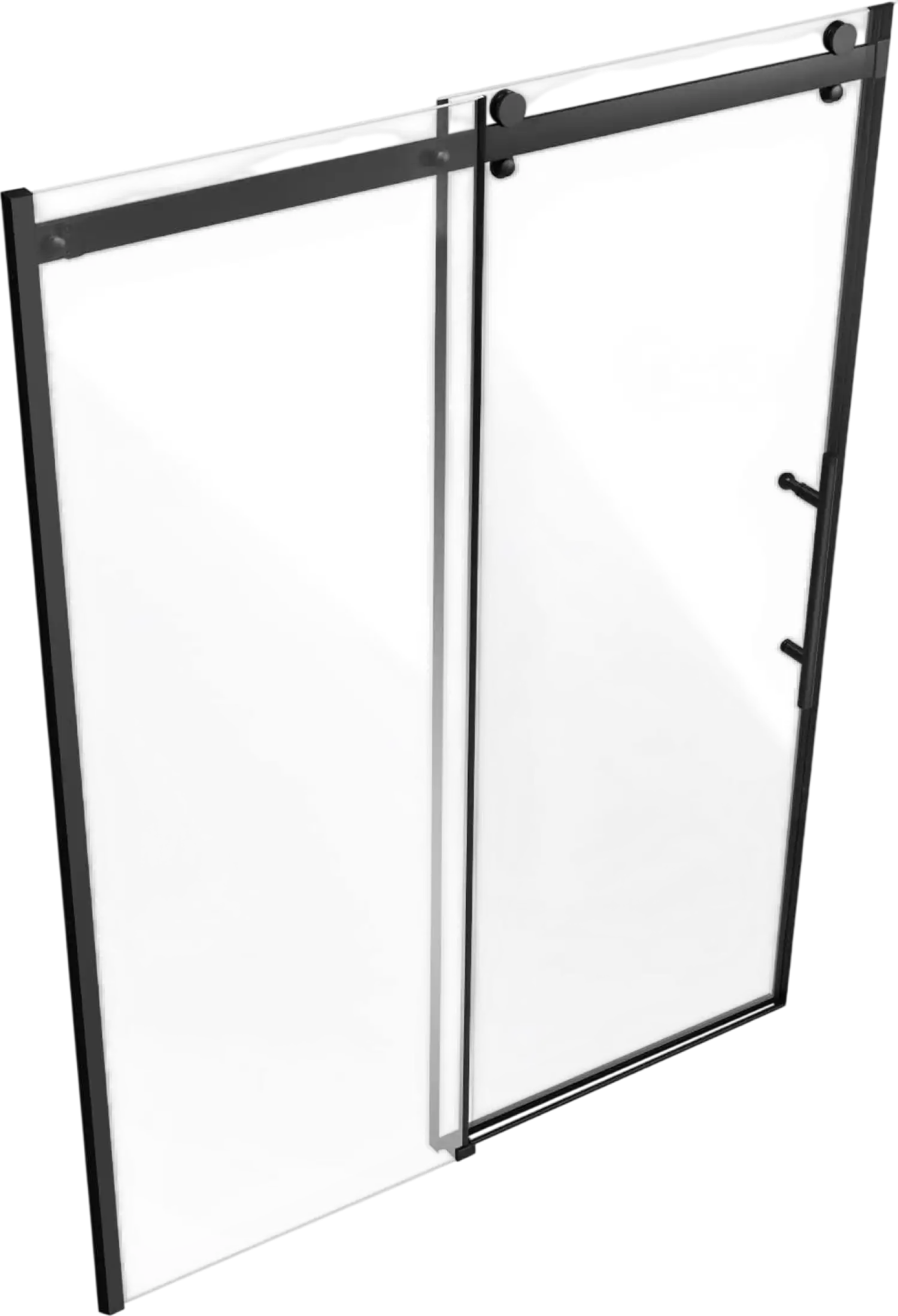 Vevor Frameless Shower Sliding Door 58-59 W x 75 H inch Tempered Glass New