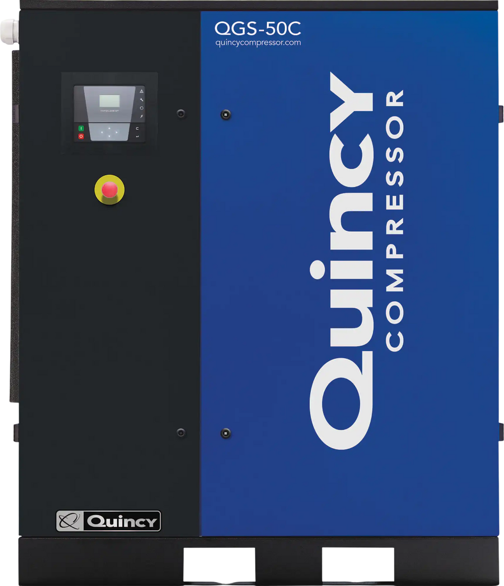 Quincy Compressor QGS Rotary Screw Air Compressor 50 HP, 230/460 Volt, 3 Phase, 208 CFM, No Tank New