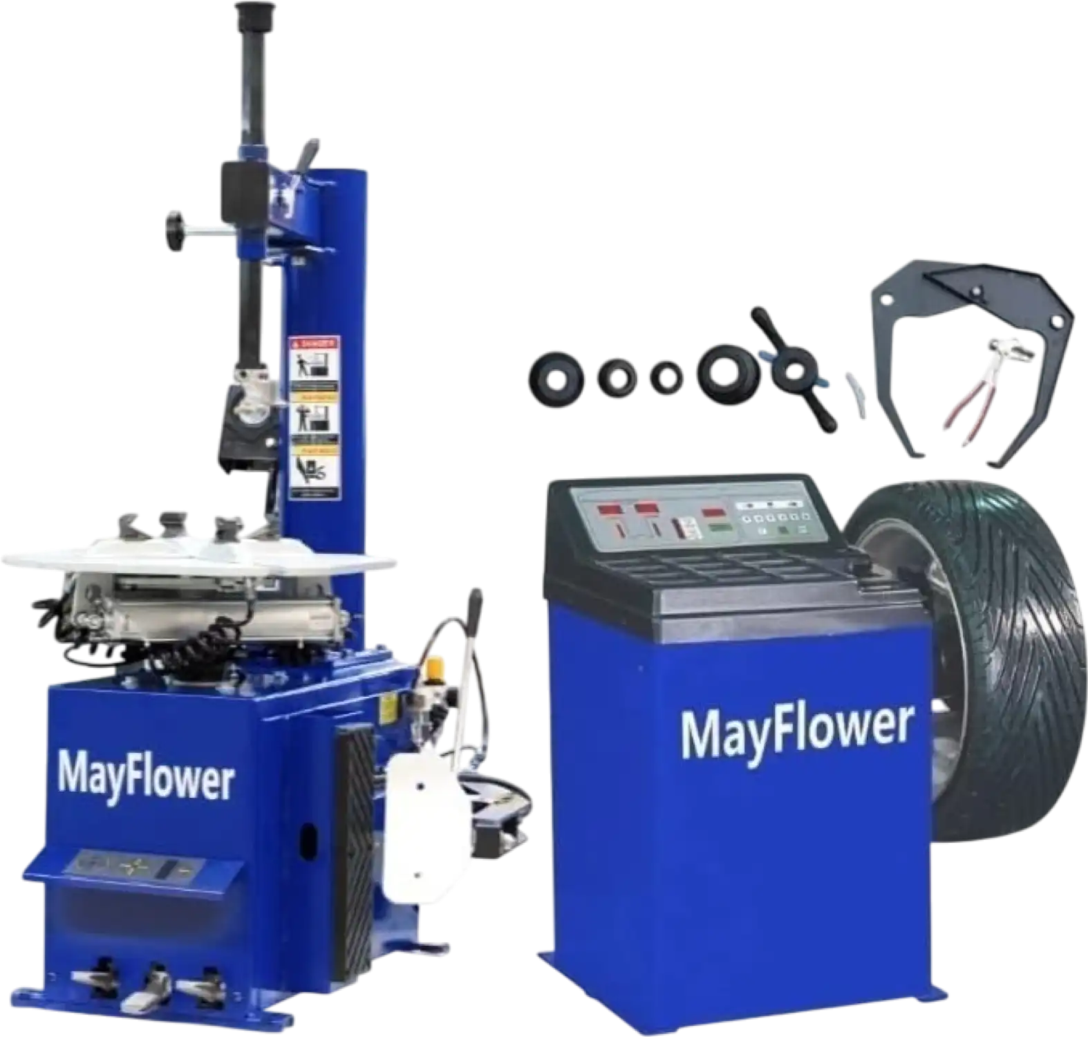 Mayflower Tools 950 + 680 3 HP Tire Changer with Bead Blaster and Electronic Wheel Balancer Combo New