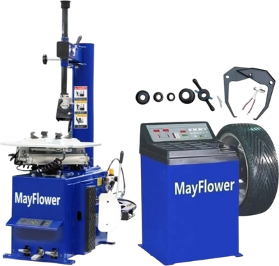 Mayflower Tools 950 + 680 3 HP Tire Changer with Bead Blaster and Electronic Wheel Balancer Combo New