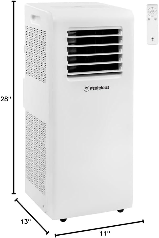 8,000 BTU Portable Air Conditioner Cools 350 Sq. Ft. with Heater and  Dehumidifier in White