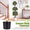 51" artificial topiary tree with three sun-resistant white balls in a weighted pot, perfect for home or office decoration.
