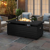 51 Inch Propane Fire Pit Table 50000 BTU Gas Firepit with Removable Lid and Tempered Glass Wind Guard for Patio-Black - Gallery View 1 of 10