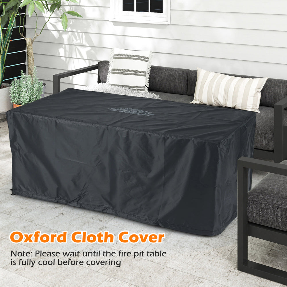 Oxford cloth cover for a 51-inch propane fire pit table, providing protection and durability for outdoor use.