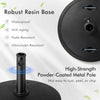 Robust 51LBS outdoor umbrella base with waterproof resin, high-strength metal pole, and 360° swivel wheels for easy.