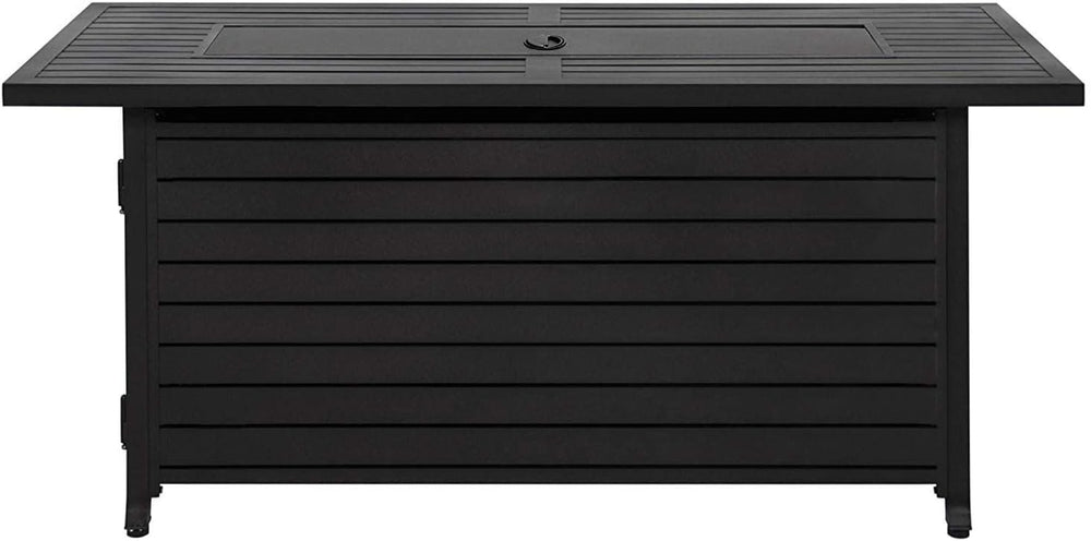 AZ Fire Pit Rectangular Aluminum 54" x 22" with Wind Screen Propane 50,000 BTU New