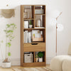 51inch Tall Freestanding Bookcase with Drawer 7-Cube Storage Organizer-Natural - Gallery View 1 of 10