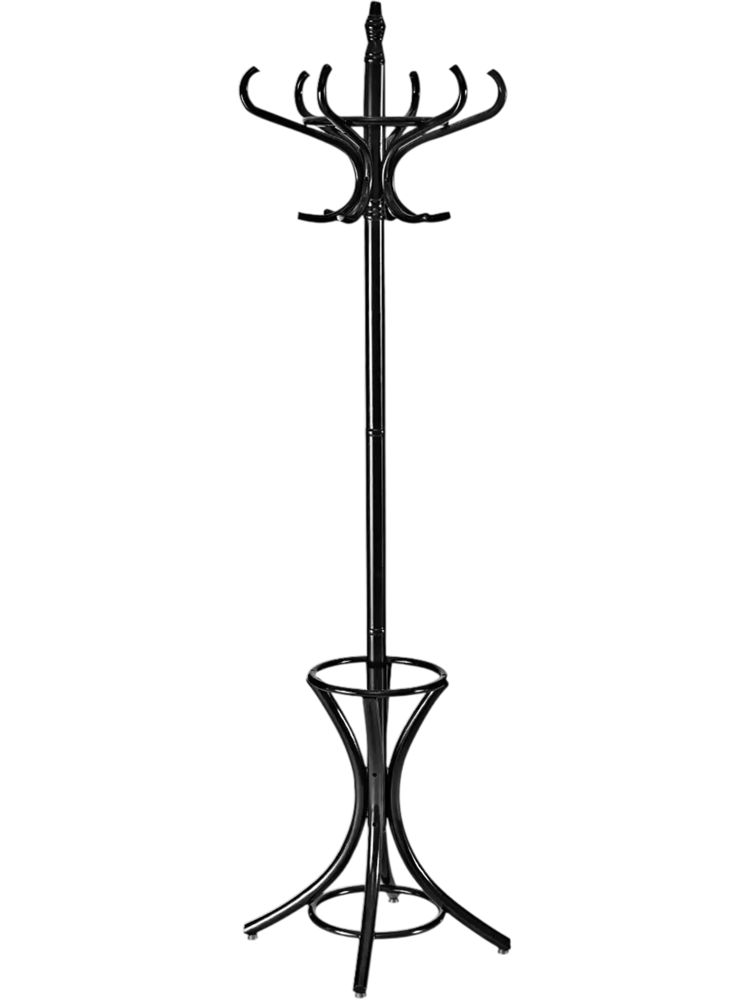 Costway Wooden Standing Coat Rack Tree w/ 12 Hooks Umbrella Stand 73805162 New