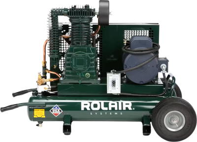 Rolair 5230K30CS Air Compressor Wheelbarrow Electric 5 HP 9 gal. Two-Stage 230V 1-Phase with Regulator and Gauge Set New