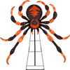 52 Inch Halloween Spider Decoration with 16 Flickering Warm White LEDs