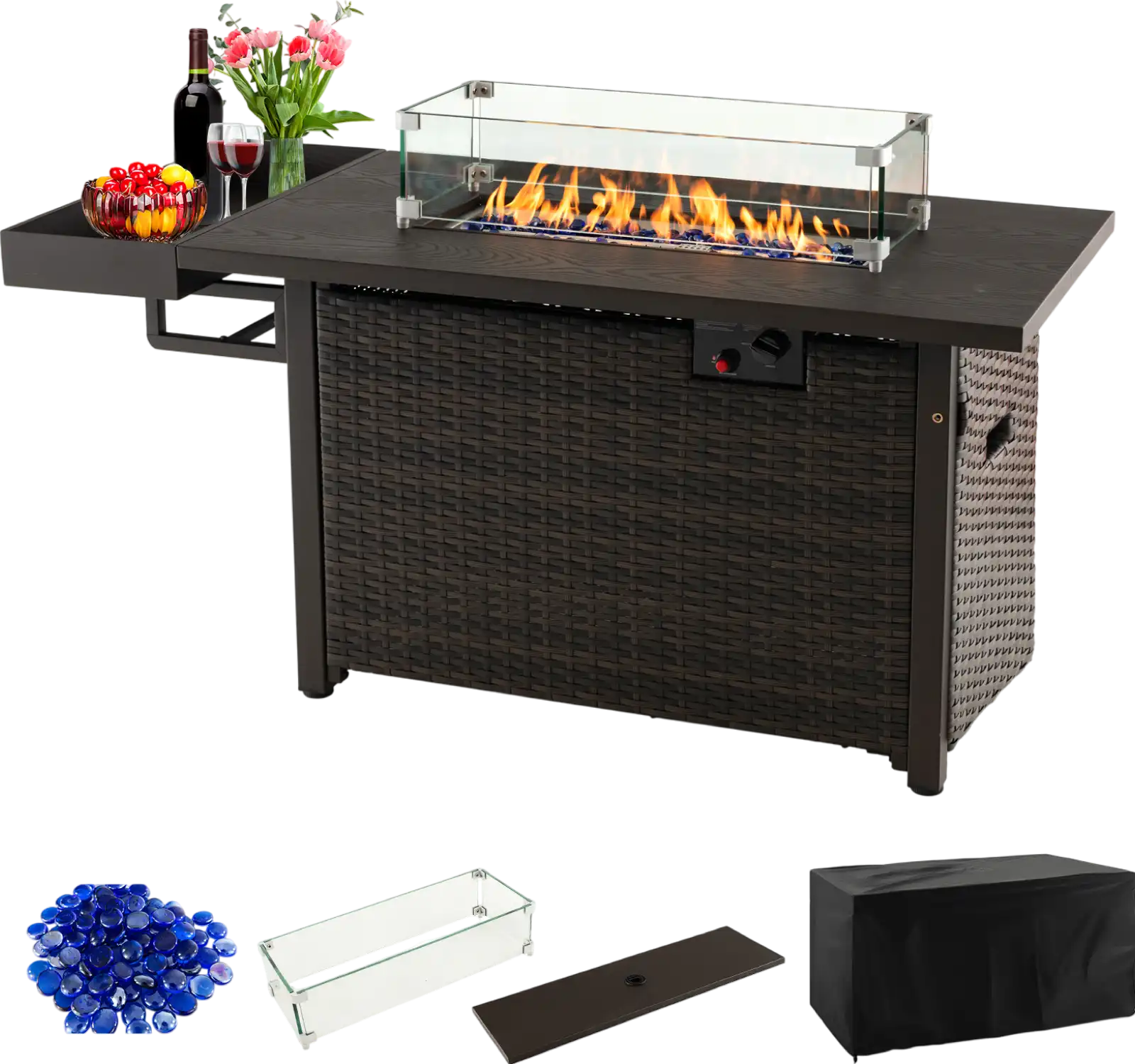 Costway Fire Table with Cover 52