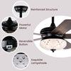 52-inch walnut ceiling fan with remote control, reversible motor, and exquisite lampshade for stylish home decor.