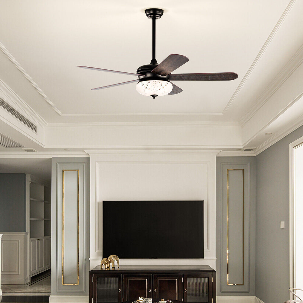 52 Inches Ceiling Fan with Remote Control-Walnut - Gallery View 1 of 10