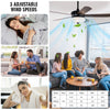 52-inch walnut ceiling fan with remote control, showcasing adjustable wind speeds and stylish design for medium to.