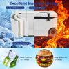 53 quart portable rolling cooler with sturdy HDPE structure, food grade PP liner, and excellent insulation for outdoor use.