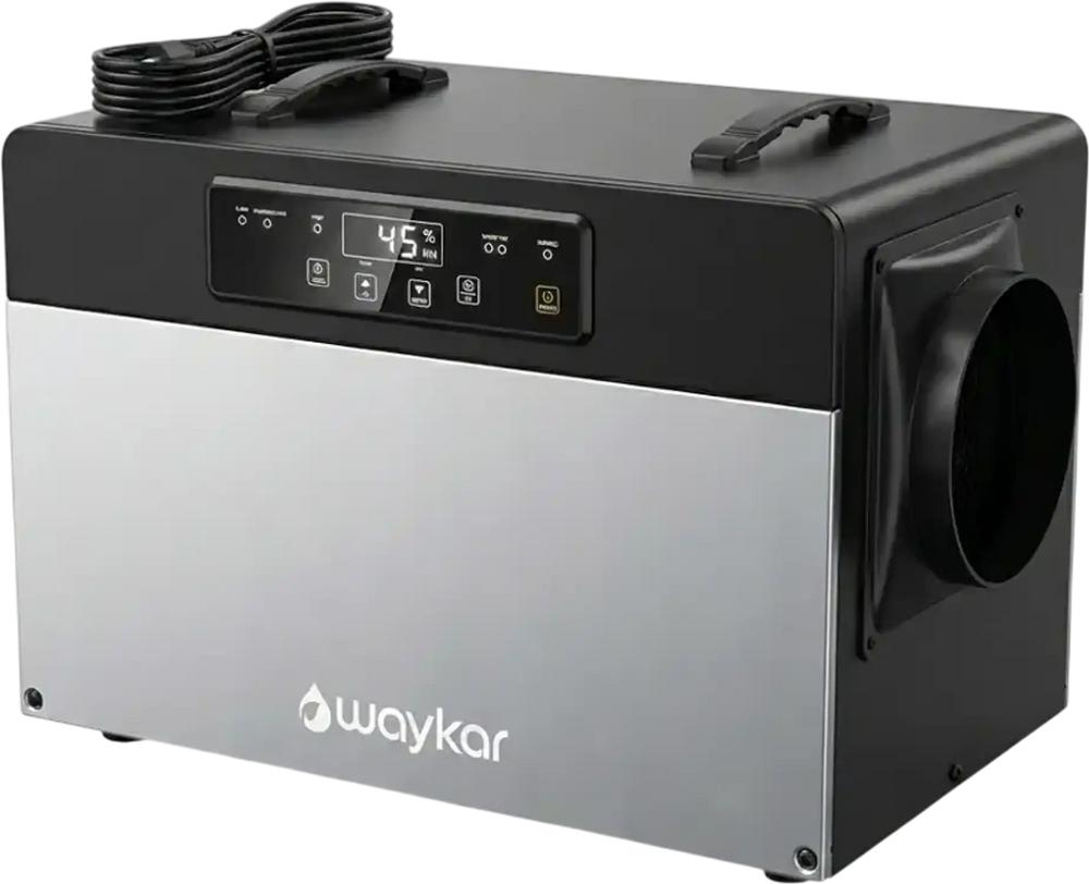 Front. Waykar - 70-pint Commercial Crawlspace Dehumidifier with Internal Pump, 16.4 Ft. Vertical Lift.