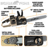 BigBear Power BB357 Electric Chainsaw Kit 16" Dual Speed 4Ah 20V New