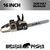 BigBear Power BB357 Electric Chainsaw Kit 16" Dual Speed 4Ah 20V New