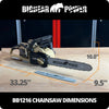 BigBear Power BB1216 Electric Chainsaw Combo 12" and 16" Dual Bar 4Ah 20V New