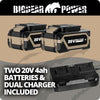 BigBear Power BB1216 Electric Chainsaw Combo 12" and 16" Dual Bar 4Ah 20V New