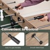Close-up of the 54-inch foosball table showing easy-to-grip handles and smooth metal rods for convenient control.